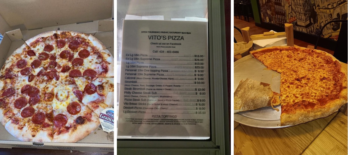 Vito's Pizza Menu